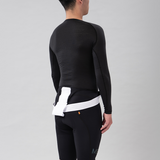 Men's Merino Wool Long Sleeve Base Layer B340-Black