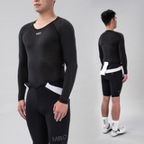 Men's Merino Wool Long Sleeve Base Layer B340-Black