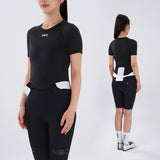 Women's Merino Wool Short Sleeve Base Layer B310-Black