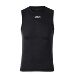 Men's Merino Wool Sleeveless Base Layer B320-Black
