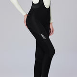 Women's Windproof Fleece Bib Tights Yacon- Black