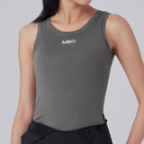 Ärmelloses Baselayer aus Merinowolle für Damen B330-Schwarz