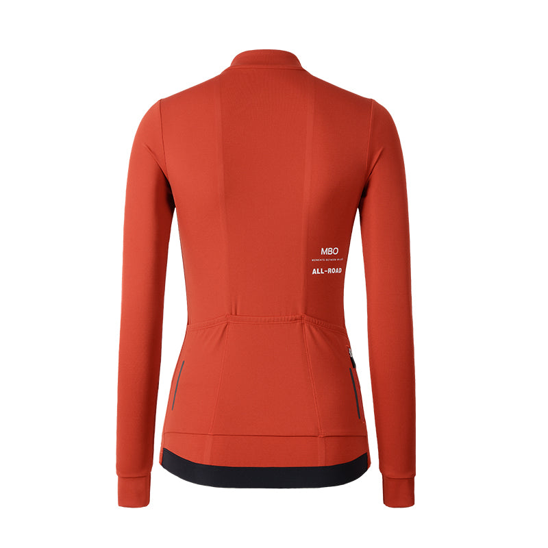Kloris Women's  All Road LS Jersey-Tomato Red