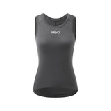 Ärmelloses Baselayer aus Merinowolle für Damen B330-Schwarz