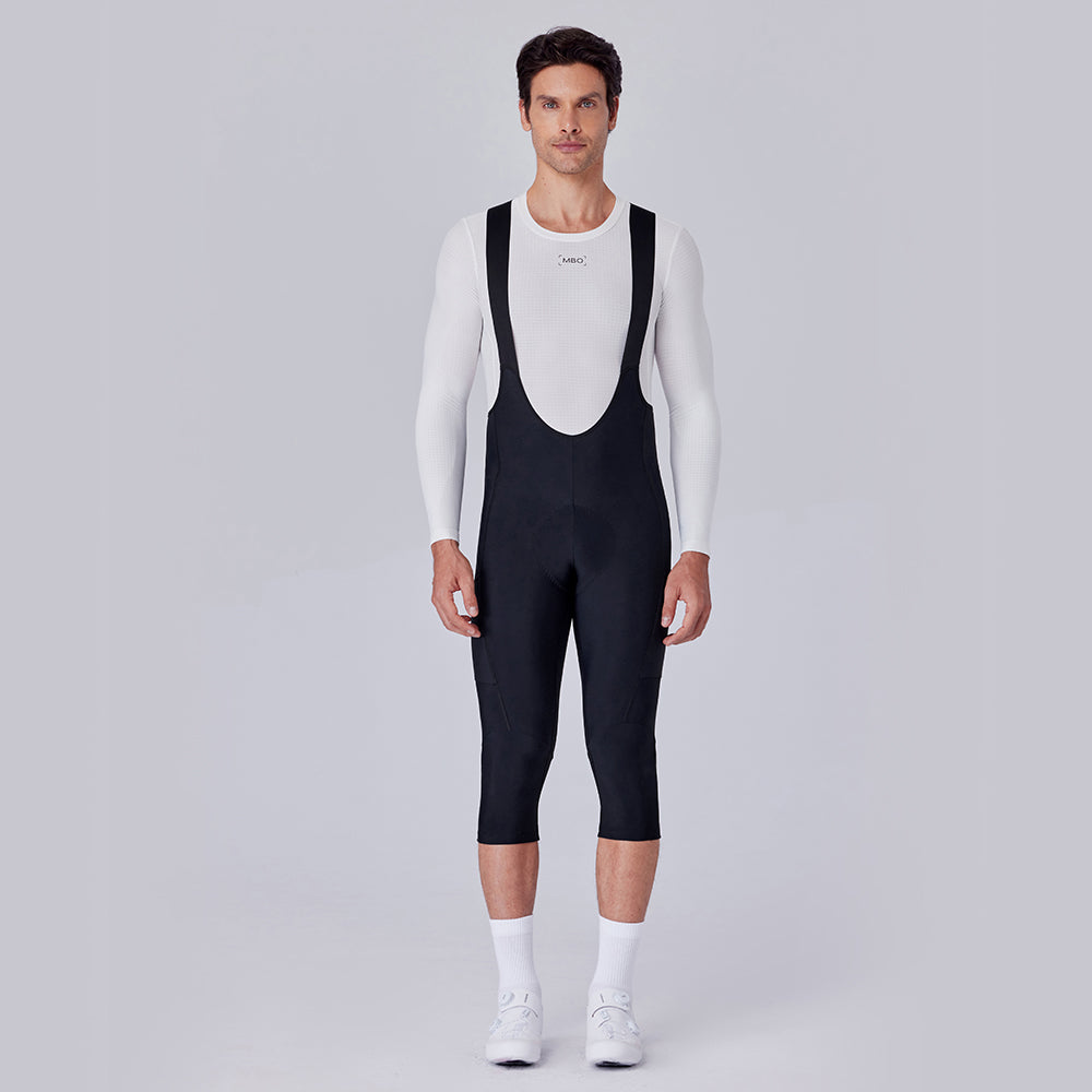 Men's 3/4 wool cargo bib tights T167C