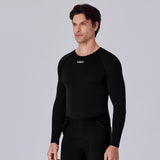 Langarm-Baselayer aus Merinowolle für Herren B340-Schwarz