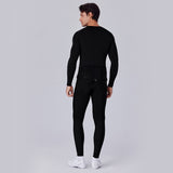 Langarm-Baselayer aus Merinowolle für Herren B340-Schwarz