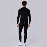 Men's Merino Wool Long Sleeve Base Layer B340-High Collar