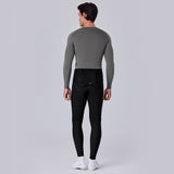 Langarm-Baselayer aus Merinowolle für Herren B340-Schwarz