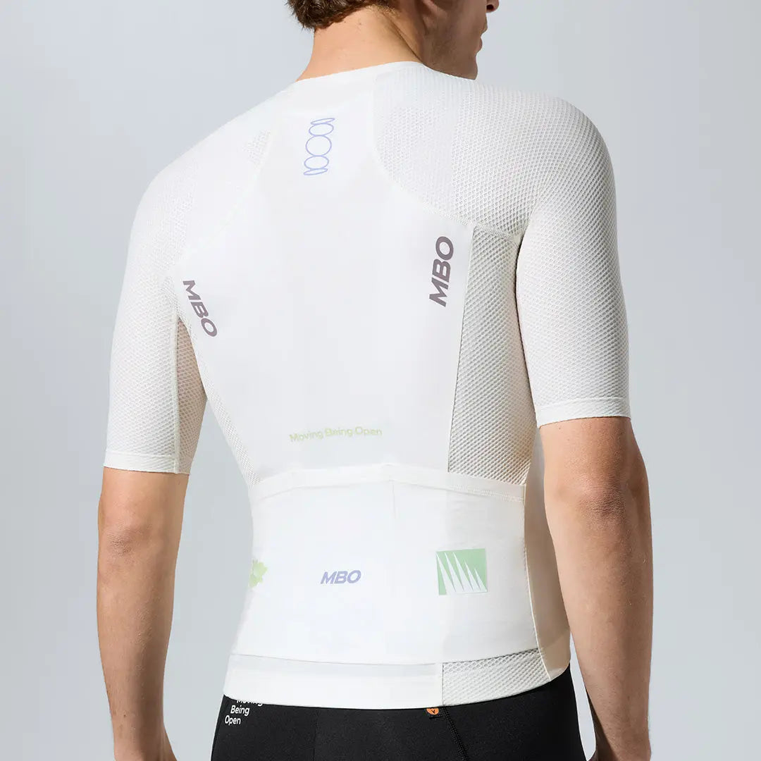 Men's Frontier Pro Cycling Jersey C306 - Snow White MBO