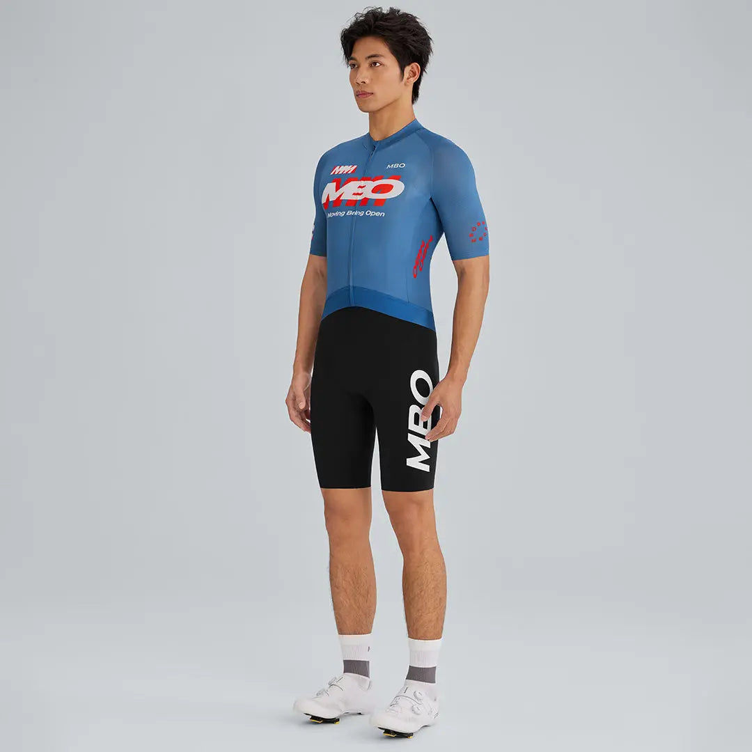 Men's Frontier Pro Cycling Jersey SC301 Aero Signal - Letter Blue MBO