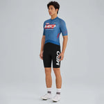 Men's Frontier Pro Cycling Jersey SC301 Aero Signal - Letter Blue MBO
