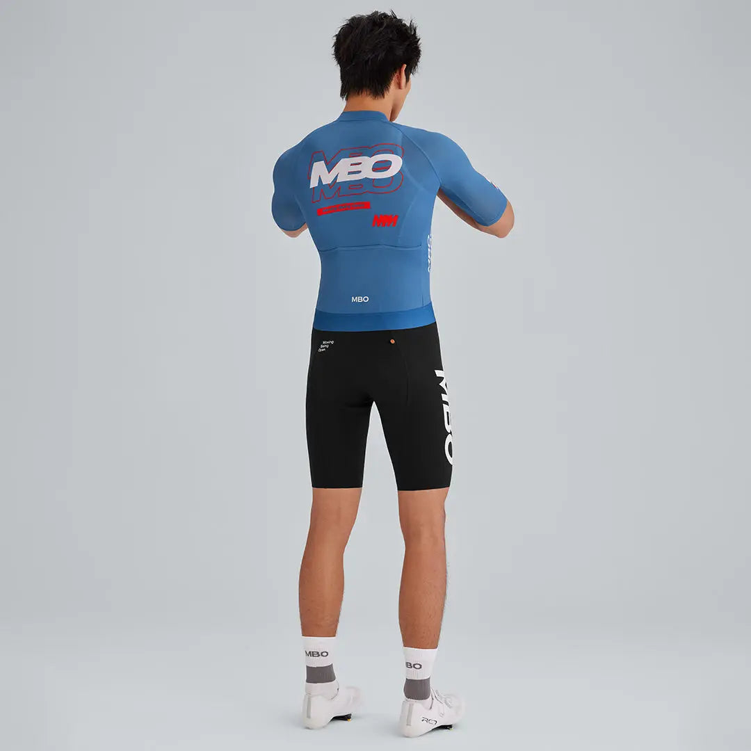 Men's Frontier Pro Cycling Jersey SC301 Aero Signal - Letter Blue MBO
