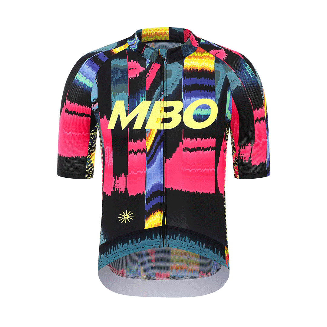 Men's Frontier Pro Cycling Jersey SC301 - Glitch Black MBO