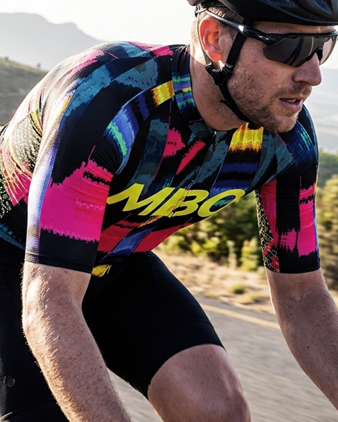 Men's Frontier Pro Cycling Jersey SC301 - Glitch Black MBO