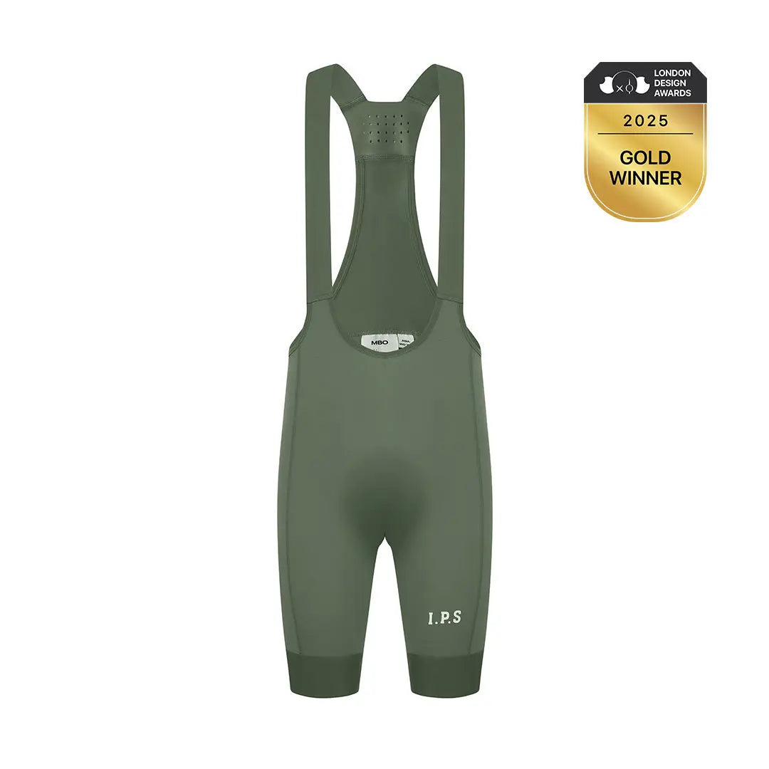 Men's I.P.S Enduro Tech Bib Shorts T501 - Asparagus MBO