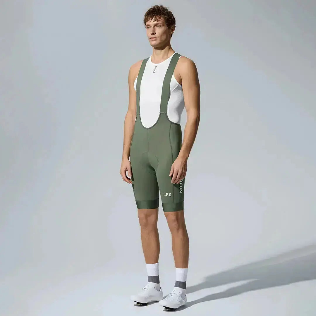 Men's I.P.S Enduro Tech Bib Shorts T501 - Asparagus