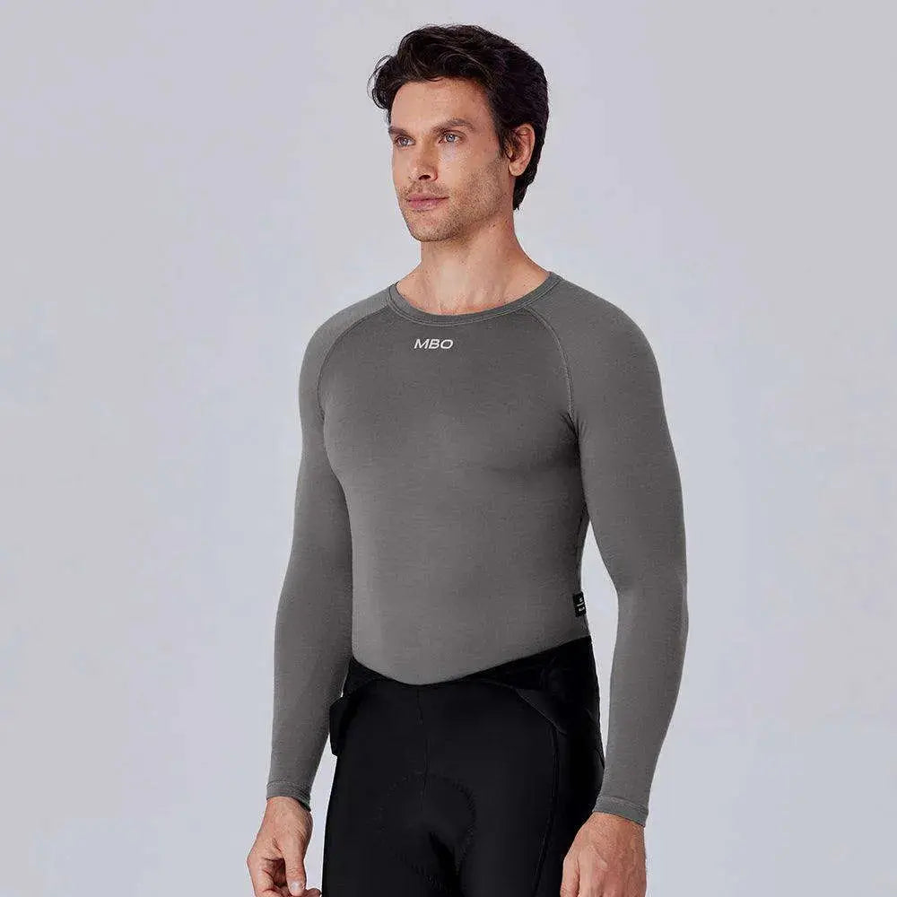 Men's Merino Wool Long Sleeve Base Layer B340 MBO