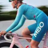 Women's Frontier Pro Cycling Jersey SC351 - Letter pink green MBO