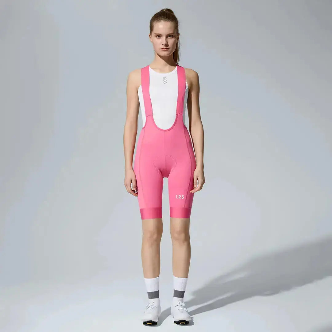 Women's I.P.S Enduro Tech Bib Shorts T511 - Barbie Pink