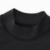 Langarm-Baselayer aus Merinowolle für Damen B350-Schwarz