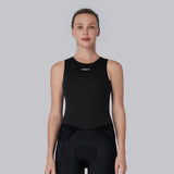 Ärmelloses Baselayer aus Merinowolle für Damen B330-Schwarz