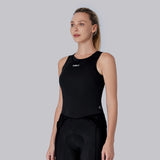 Ärmelloses Baselayer aus Merinowolle für Damen B330-Schwarz