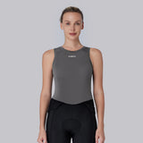 Ärmelloses Baselayer aus Merinowolle für Damen B330-Schwarz