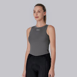 Ärmelloses Baselayer aus Merinowolle für Damen B330-Schwarz